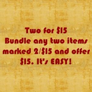 Look for items marked 2/$15. Make a bundle.